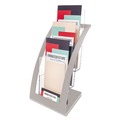 Filing Racks | Deflecto 693645 6.75 in. x 6.94 in. x 13.31 in. 3-Tier Literature Holder - Leaflet Size, Silver image number 3