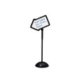 White Boards | Safco 4173BL 25.5 in. x 17.75 in. x 64.25 in. WriteWay Two-Sided Dry Erase Standing Message Sign - White Surface/Black Frame image number 4