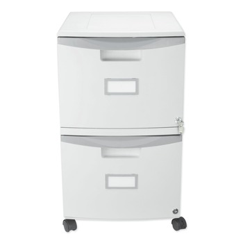 OFFICE FILING CABINETS AND SHELVES | Storex 61310B01C 14.75 in. x 18.25 in. x 26 in. 2 Legal/Letter-Size File Drawers Mobile Filing Cabinet - Gray