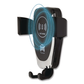  | Itek WCC-12/1172 Universal Car Holder with Wireless Fast Qi Charger, Black/Silver