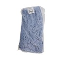 Mops | Boardwalk BWK902BL Loop-End Mop Head with Scrub Pad - Medium, Blue (12/Carton) image number 3