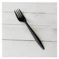 Cutlery | Boardwalk BWKFORKBLPP Mediumweight Polypropylene Plastic Fork Cutlery - Black (1000/Carton) image number 3