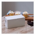 Food Trays, Containers, and Lids | SCT 1549 9 in. x 5 in. x 4 in. Standard Paper One-Piece Non-Window Bakery Boxes - White (250/Bundle) image number 2