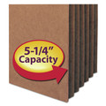File Folders | Smead 73234 5.25 in. Expansion Drop Front File Pockets - Letter Size/Redrope (10/Box) image number 6