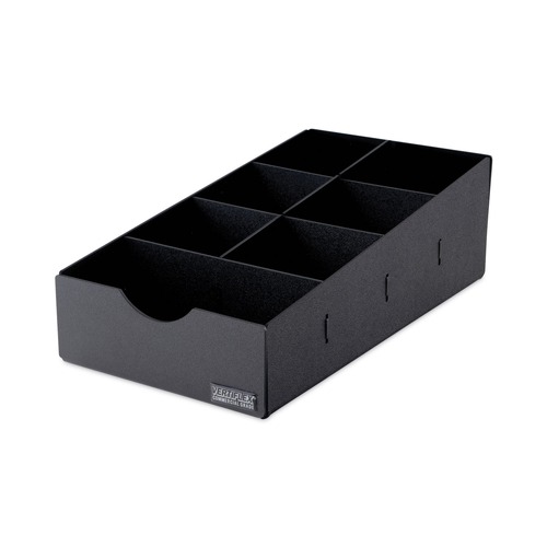 Linen and Table Accessories | Vertiflex Commercial Grade VFCC-169 8.75 in. x 16 in. x 5.25 in. Condiment Caddy - Black image number 0