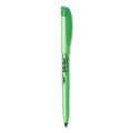 Highlighters | BIC BL11 GRN Brite Liner Chisel Tip Highlighter - Fluorescent Green Ink/Green/Black Barrel (1-Dozen) image number 2