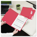 File Folders | Smead 12740 0.75 in. Expansion Top Tab Colored 2-Fastener Folders - Letter Size/Red Exterior (50/Box) image number 4