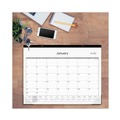 Bulletin Boards | Blue Sky 111294 22 in. x 17 in. 12-Month (Jan to Dec): 2025 Enterprise Desk Pad Calendar - Geometric Artwork, White/Gray Sheets, Black Binding, Clear Corners image number 2