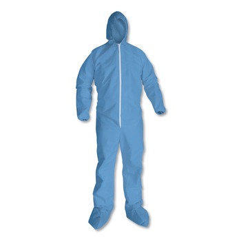  | KleenGuard 45353 A65 Zipper Front Flame Resistant Coveralls Large Blue 25/Carton