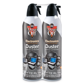 Dust-Off DPSJMB2 17 oz. Can Disposable Compressed Air Duster (2/Pack)