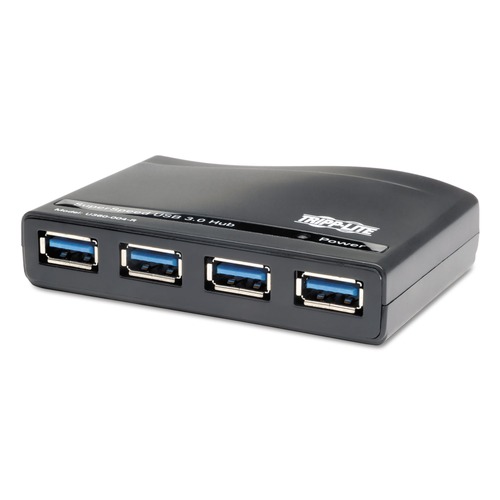 Office Electronics & Batteries | Tripp Lite U360-004-R 4 Ports USB 3.0 SuperSpeed Hub - Black image number 0