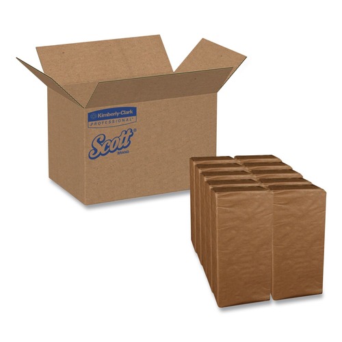  | Scott 98200 17 in. x 14.63 in. 1/8-Fold 2-Ply Dinner Napkins - White (10/Carton) image number 0