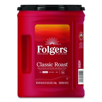 Folgers 30419EA 40.3 oz. Canister Ground Coffee - Classic Roast