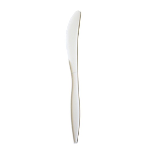 Cutlery | Boardwalk BWKKNIFEPPMW 5.86 in. Mediumweight Polypropylene Plastic Knife Cutlery - White (1000/Carton) image number 0