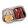 Food Trays, Containers, and Lids | Handi-Foil 2045-00-500 6.38 in. x 1.47 in. x 8 in. 24 oz. 3-Compartment Oblong Aluminum Food Container - Silver (500/Carton) image number 3