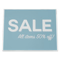 Office Presentation Supplies | Deflecto 66701 Classic Image 11 in. x 8.5 in. Insert Landscaped Slanted Sign Holder - Clear image number 5