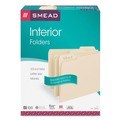 Just Launched | Smead 10230 0.75 in. Expansion Letter Size 1/3-Cut Tabs Assorted Interior File Folders - Manila (100/Box) image number 0