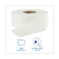  | Boardwalk BWK410320 3.2 in. x 525 ft. 2 Ply Septic Safe Jumbo Roll Bathroom Tissue - White (12/Carton) image number 2