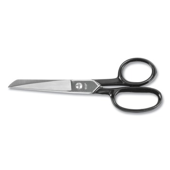 ACME 10259 7 in. Long 3.13 in. Cut Length Hot Forged Carbon Steel Shears - Straight Black Handle