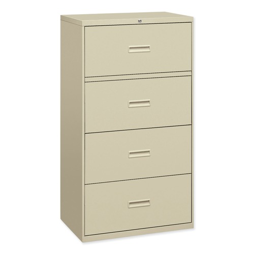 Office Filing Cabinets & Shelves | HON H484.L.L 36 in. x 18 in. x 52.5 in. 400 Series 4 Legal/Letter-Size Lateral File - Putty image number 0