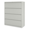 Office Filing Cabinets & Shelves | Alera 25510 42 in. x 18.63 in. x 52.5 in. 4 Legal/Letter Size Lateral File Drawers - Light Gray image number 2