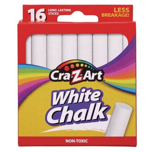 Arts & Crafts Supplies | Cra-Z-Art 1080048 White Chalk (16/Pack) image number 0