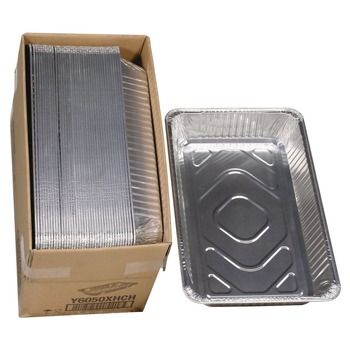Pactiv Corp. Y6050XHCH 19.6 in. x 11.6 in. 3.37 in. Deep Heavy Duty Full-Size Aluminum Steam Table Pan (40/Carton)