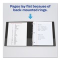 Binders | Avery 06400 3 Round Rings 1 in. Capacity 14 in. x 8.5 in. Legal Durable Non-View Binder - Black image number 4