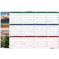 Clearance Center | House of Doolittle 393 12-Month (Jan-Dec): 2026 24 in. x 37 in. Nature Photos Earthscapes Recycled Reversible/Erasable Yearly Wall Calendar - White Sheets image number 1