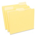 Back to School Sale | Universal UNV12304 1/3-Cut Assorted Tab Interior File Folders - Letter Size, Yellow (100/Box) image number 1