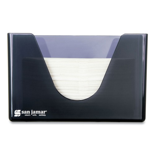 Paper Towel Holders | San Jamar T1720TBK 11 in. x 4.38 in. x 7 in. Countertop Folded Towel Dispenser - Black Pearl image number 0