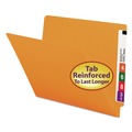 File Folders | Smead 25510 0.75 in. Expansion Shelf-Master Reinforced End Tab Colored Folders - Letter Size/Orange (100/Box) image number 0