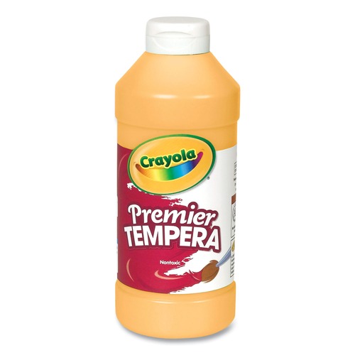 Arts & Crafts Supplies | Crayola 541216033 16 oz Premier Tempera Paint - Peach image number 0