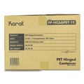 Food Trays, Containers, and Lids | Karat FP-HC66PET-1C PET Plastic Hinged Container 6 x 6 x 3.3 Clear Plastic (500/Carton) image number 6