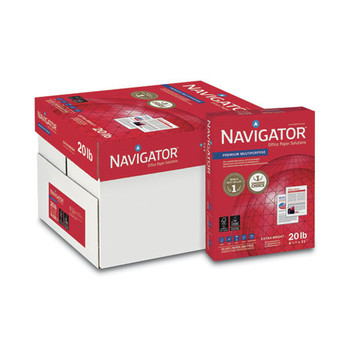  | Navigator NMP1120 97 Bright 20 lbs. Bond Weight 8.5 in. x 11 in. Premium Multipurpose Copy Paper - White (10/Carton)