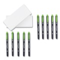 Back to School Sale | Tombow Mono 56415 Chisel/Bullet Tip Edge Highlighters - Yellow Green Barrel/Yellow Green Ink (10/Box) image number 2