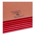 File Folders | Smead 74696 5.25 in. Expansion Redrope Drop-Front End Tab File Pockets with Fully Lined Colored Gussets - Legal, Redrope/Red (10/Box) image number 3