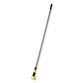 Rubbermaid Commercial FGH24600GY00 1 in. x 60 in. Fiberglass Gripper Mop Handle - Gray/Yellow