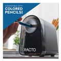 Pencil Sharpeners | X-ACTO 19501X 3.5 in. x 5.5 in. x 4.5 in. AC-Powered Mighty Mite Home Office Electric Pencil Sharpener - Black/Gray/Smoke image number 3