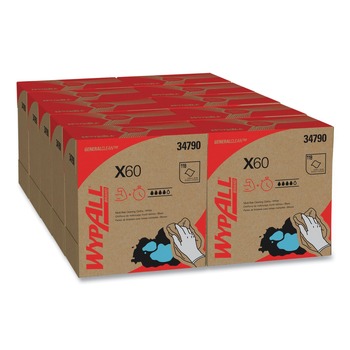 PAPER TOWELS AND NAPKINS | WypAll 34790 General Clean X60 POP-UP Box 8.34 in. x 16.8 in. Cloths - White (1260/Carton)