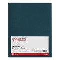 File Folders | Universal UNV56418 11 in. x 8-1/2 in. Cardboard Paper, Laminated Two-Pocket Folder - Navy (25/Pack) image number 0