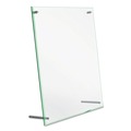 Mailroom Equipment | Deflecto 799693 Letter Insert Superior Image Beveled Edge Sign Holder - Clear/Green-Tinted Edges image number 2