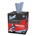 Paper Towels and Napkins | Scott 75190 9 in. x 12 in. 1-Ply Shop Towels Original - Unscented/Blue (200/Box) image number 0