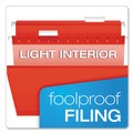 Just Launched | Pendaflex 04153 1/5 RED 1/5-Cut Tabs Colored Reinforced Hanging Legal Folders - Red (25/Box) image number 5