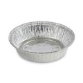 | Boardwalk BWKROUND7 7 in. x 1.46 in. 24 oz. Round Aluminum To-Go Containers - Silver (500/Carton) image number 0