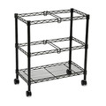 Office Filing Cabinets & Shelves | Safco 5278BL 25.75 in. x 14 in. x 29.75 in. 3 Bins 2-Tier Metal Rolling File Cart - Black image number 0