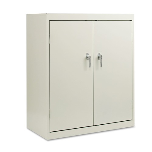 Office Filing Cabinets & Shelves | Alera CM4218LG 36 in. x 42 in. x 18 in. Assembled High Storage Cabinet with Adjustable Shelves - Light Gray image number 0