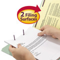 File Folders | Smead 15003 1 in. Expansion 2 Fasteners Letter Size Recycled Pressboard Fastener Folders - Gray-Green Exterior (25/Box) image number 5