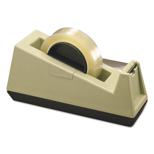 Back to School Sale | Scotch C25 3 in. Core Heavy-Duty Weighted Desktop Plastic Tape Dispenser - Putty/Brown image number 0
