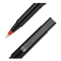 Pens | uni-ball 60152 0.5 mm Stick Roller Ball Pen - Red Ink/Black/Red Barrel/Extra-Fine (1-Dozen) image number 4